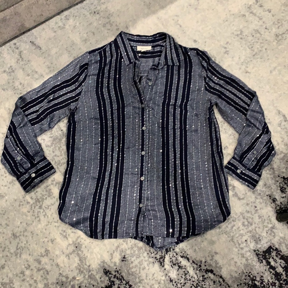 Sparkly Button Down Tee